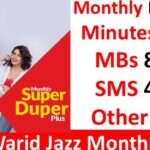 Warid Jazz Monthly Internet Call and SMS Package Super Duper Plus