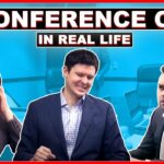 A Video Conference Call in Real Life Participants