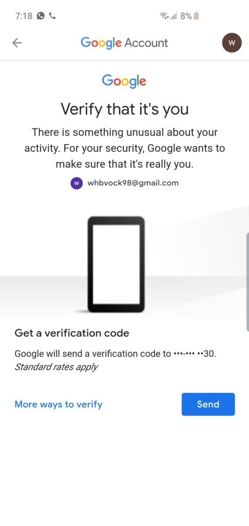 google-account-number-verification