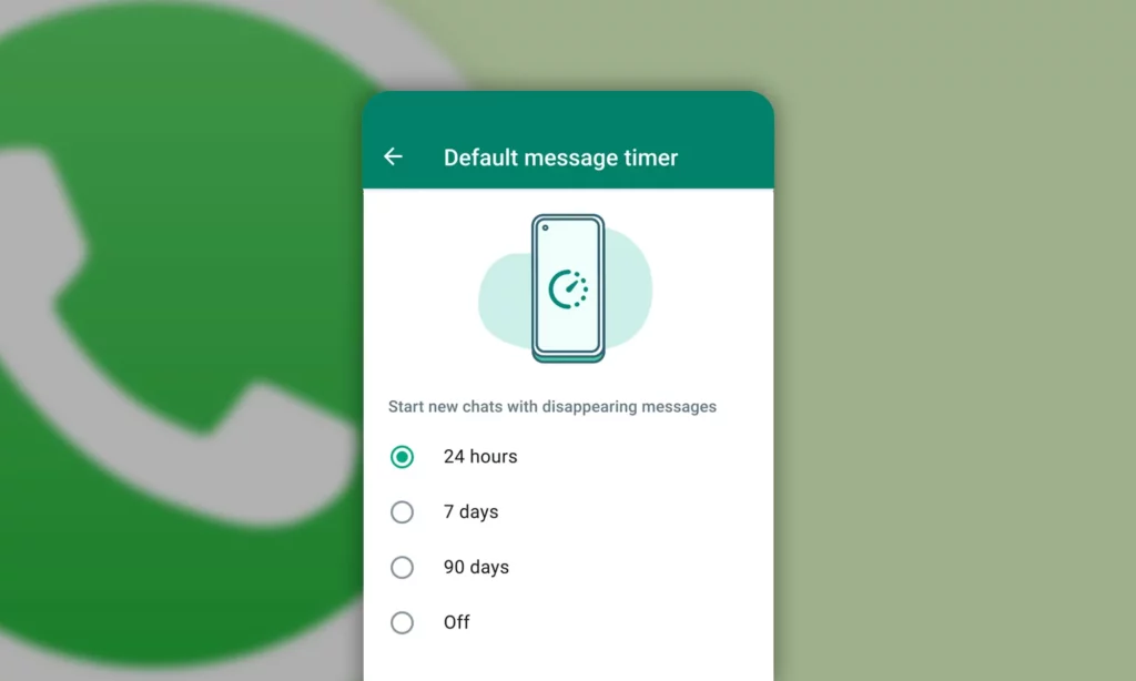 WhatsApp Disappearing Messages Screenshot